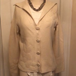 GUC winter white Sigrid Olsen Cardigan - Medium